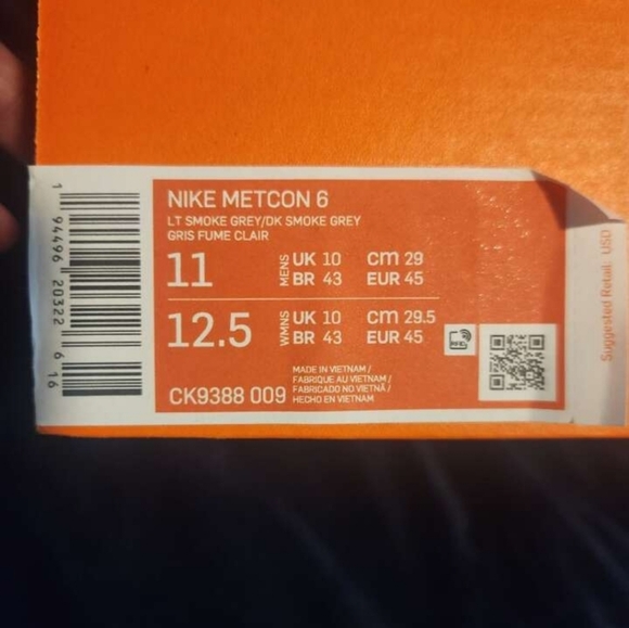 Nike Metcon 6 grey & gum size 11 - Picture 5 of 5